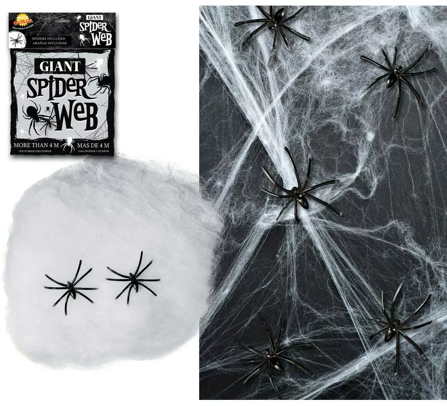 Translation missing: fr.Telaraña de 10 gr. con araña para Halloween