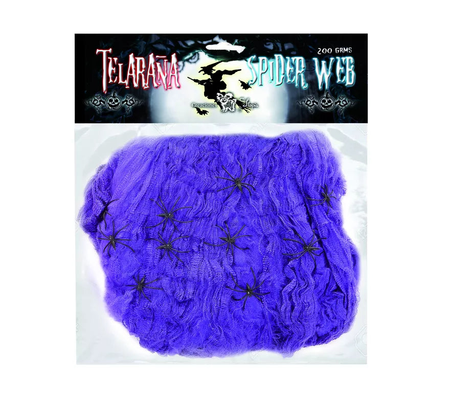 Translation missing: fr.Telaraña de 200 gr con 10 Arañas de colores surtidos