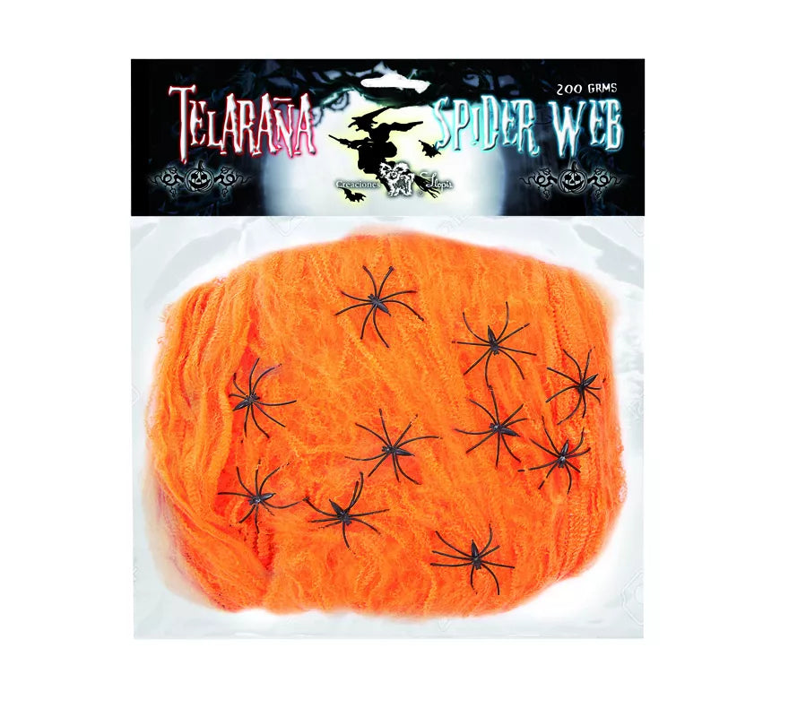 Translation missing: fr.Telaraña de 200 gr con 10 Arañas de colores surtidos