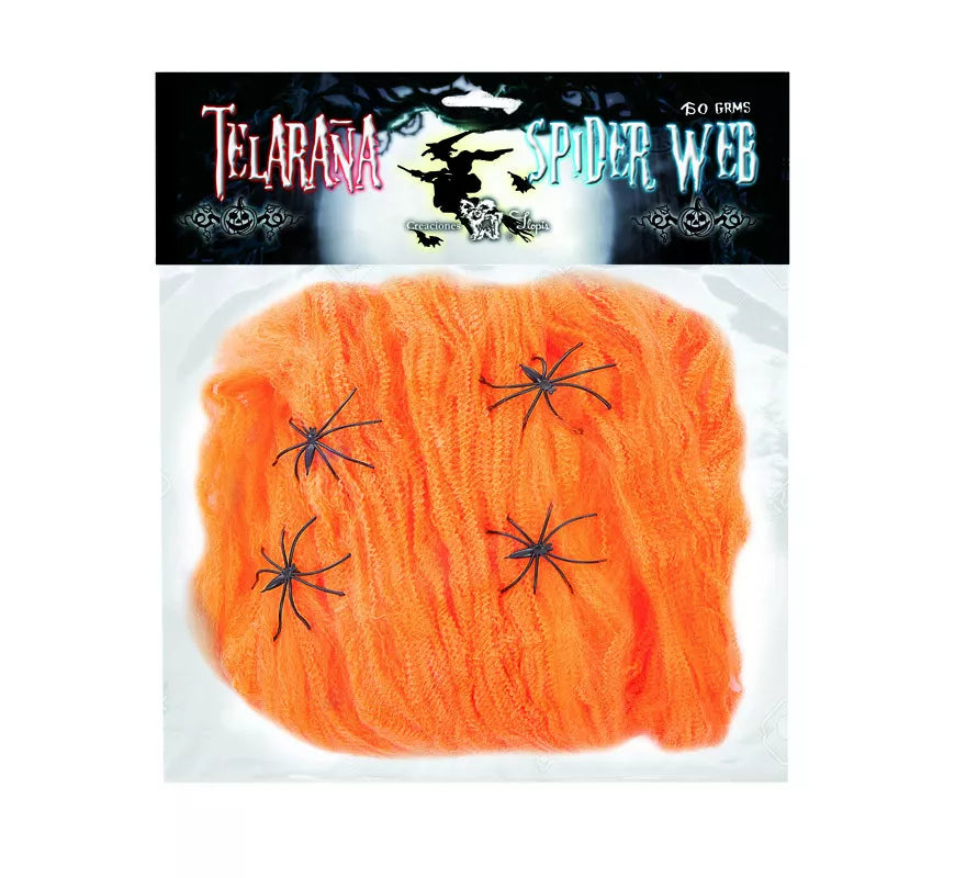 Translation missing: fr.Telaraña de 50 gr con 4 Arañas de colores surtidos