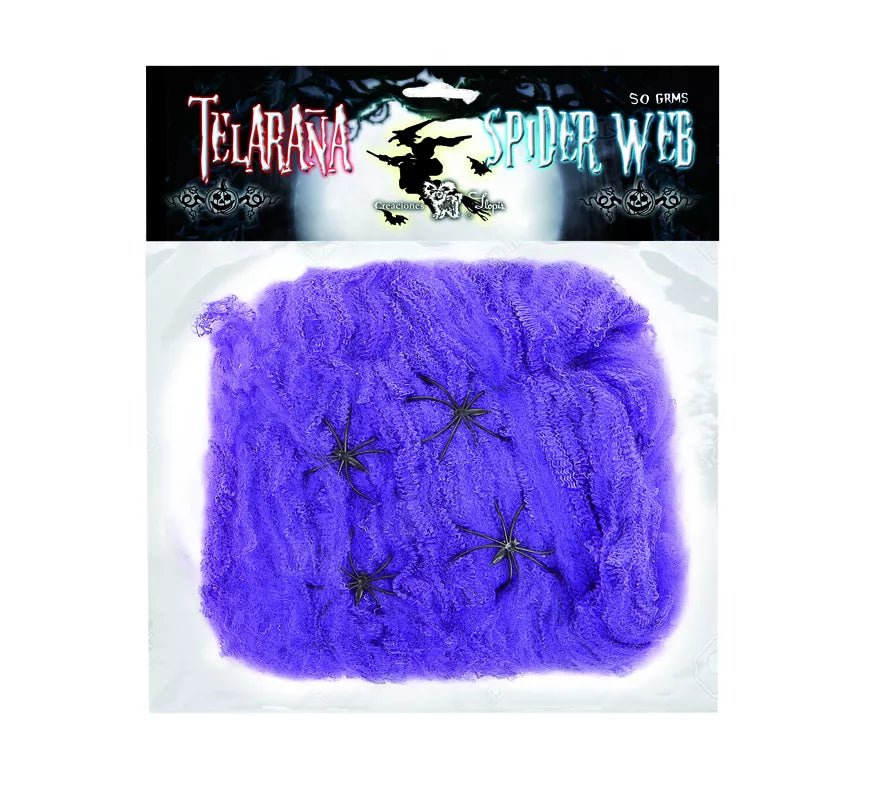 Translation missing: fr.Telaraña de 50 gr con 4 Arañas de colores surtidos
