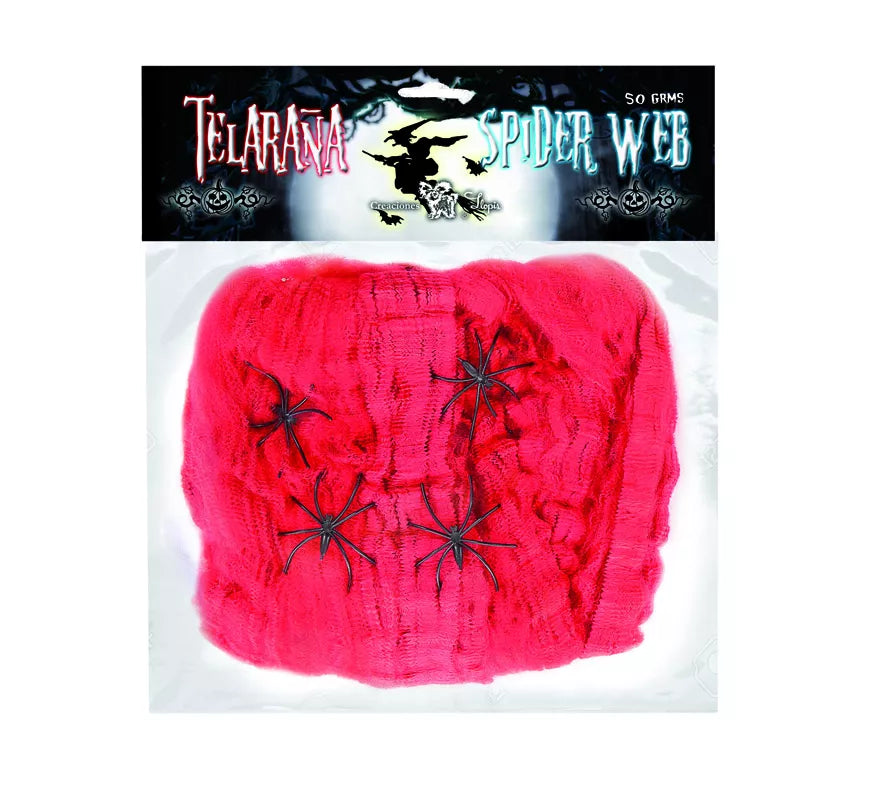 Translation missing: fr.Telaraña de 50 gr con 4 Arañas de colores surtidos