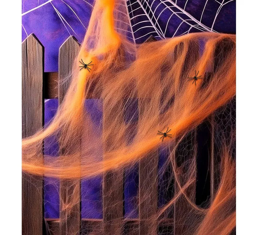 Translation missing: fr.Telaraña de 50 gr naranja con 3 Arañas