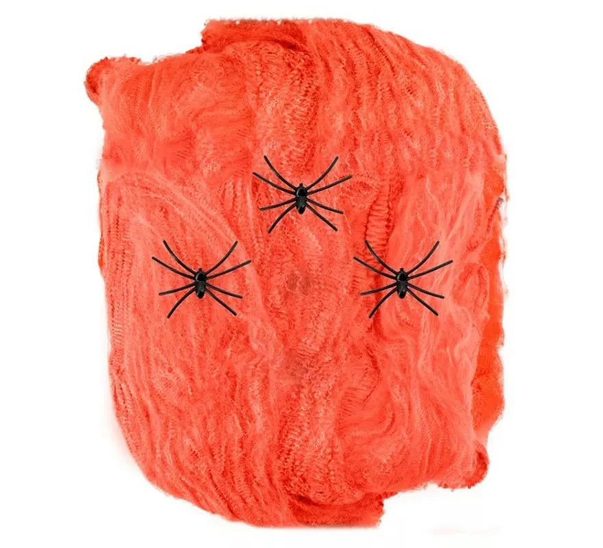 Translation missing: fr.Telaraña de 50 gr naranja con 3 Arañas