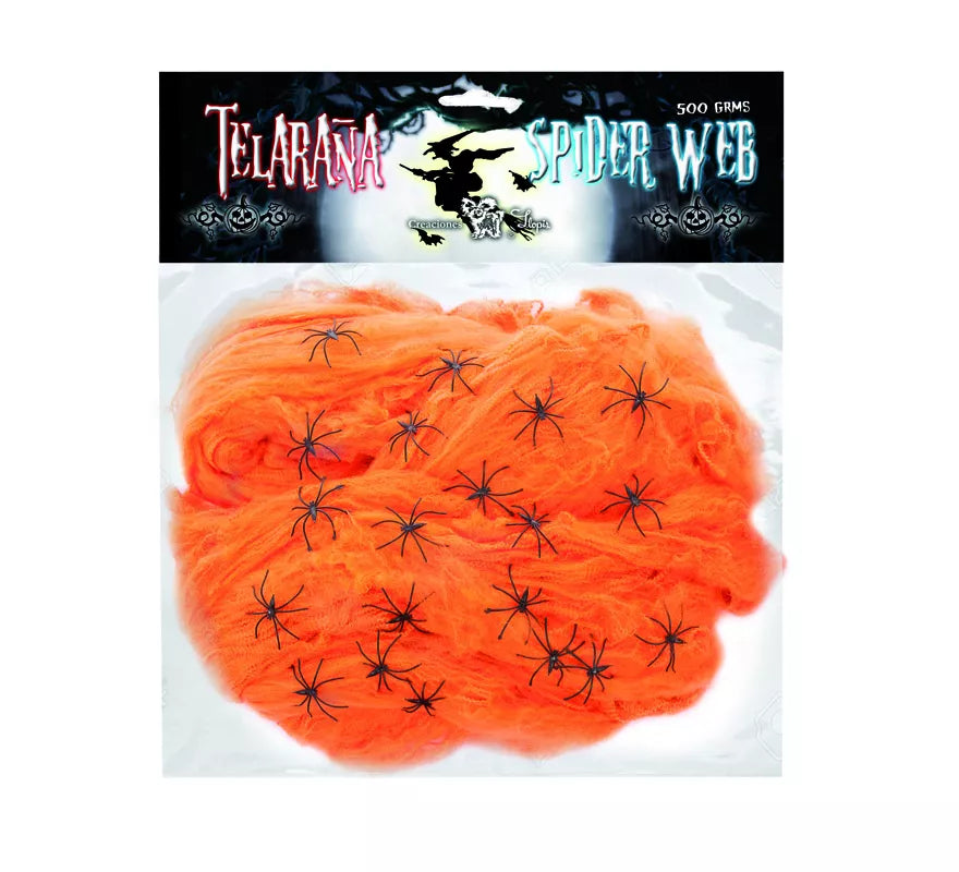 Translation missing: fr.Telaraña de 500 gr con 20 Arañas de colores surtidos