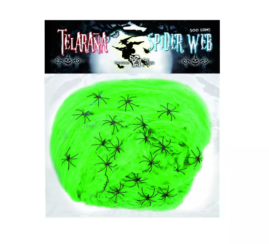 Translation missing: fr.Telaraña de 500 gr con 20 Arañas de colores surtidos