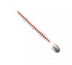 Thermomètre blanc et rouge 36 cm