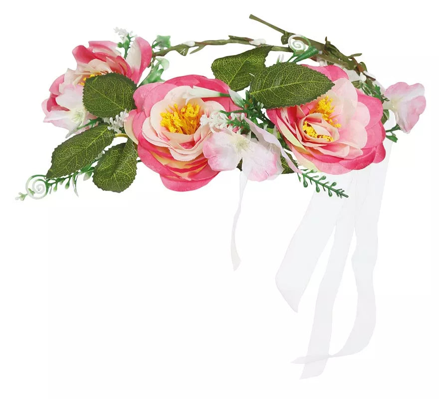 Translation missing: fr.Tiara de Flores Rosadas