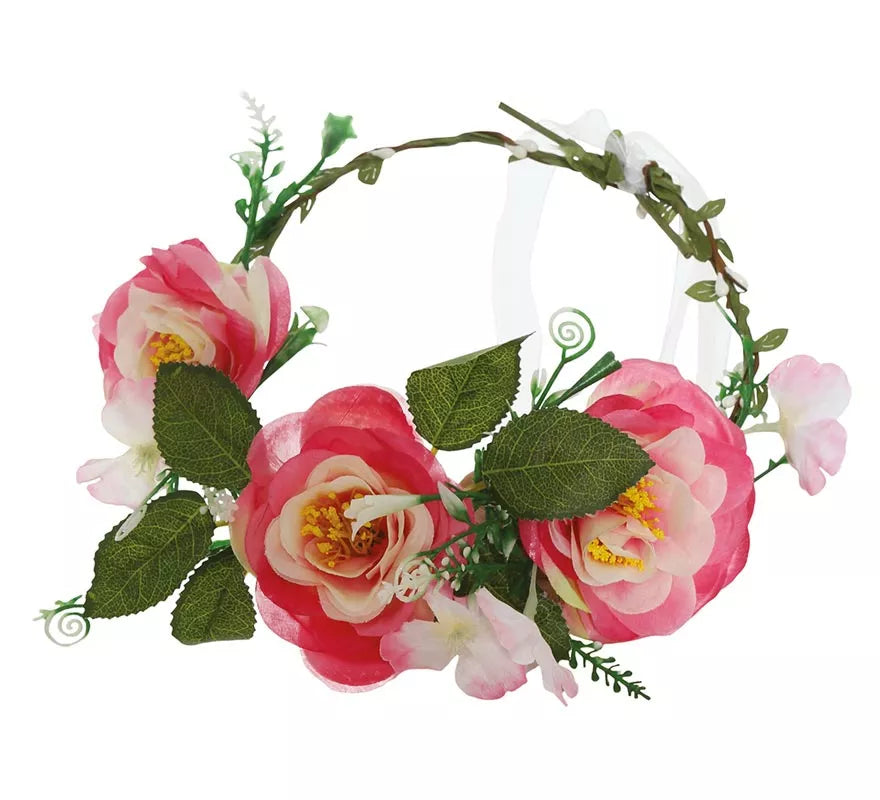 Translation missing: fr.Tiara de Flores Rosadas