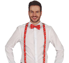 Bretelles de Noël rouges