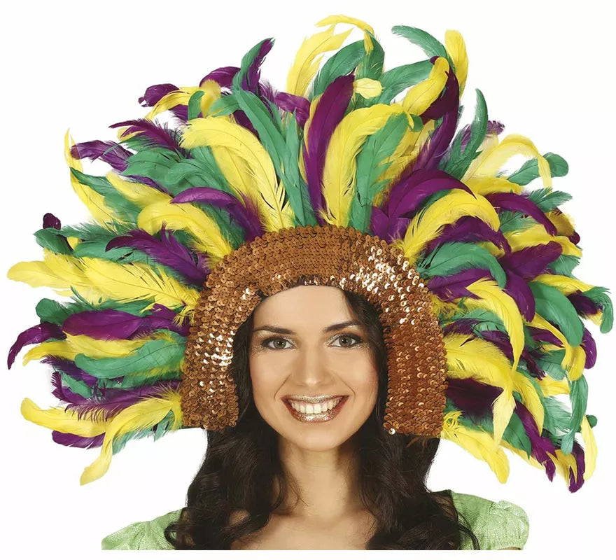 Translation missing: fr.Tocado con Plumas Multicolor