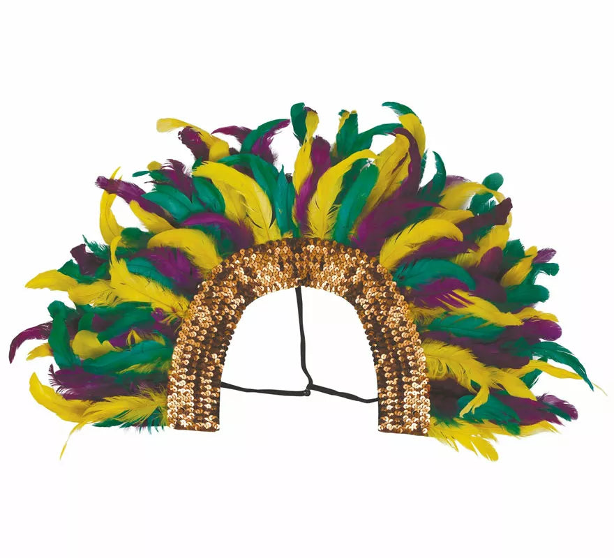 Translation missing: fr.Tocado con Plumas Multicolor