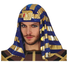 Pharaon Coiffe argent et bleu