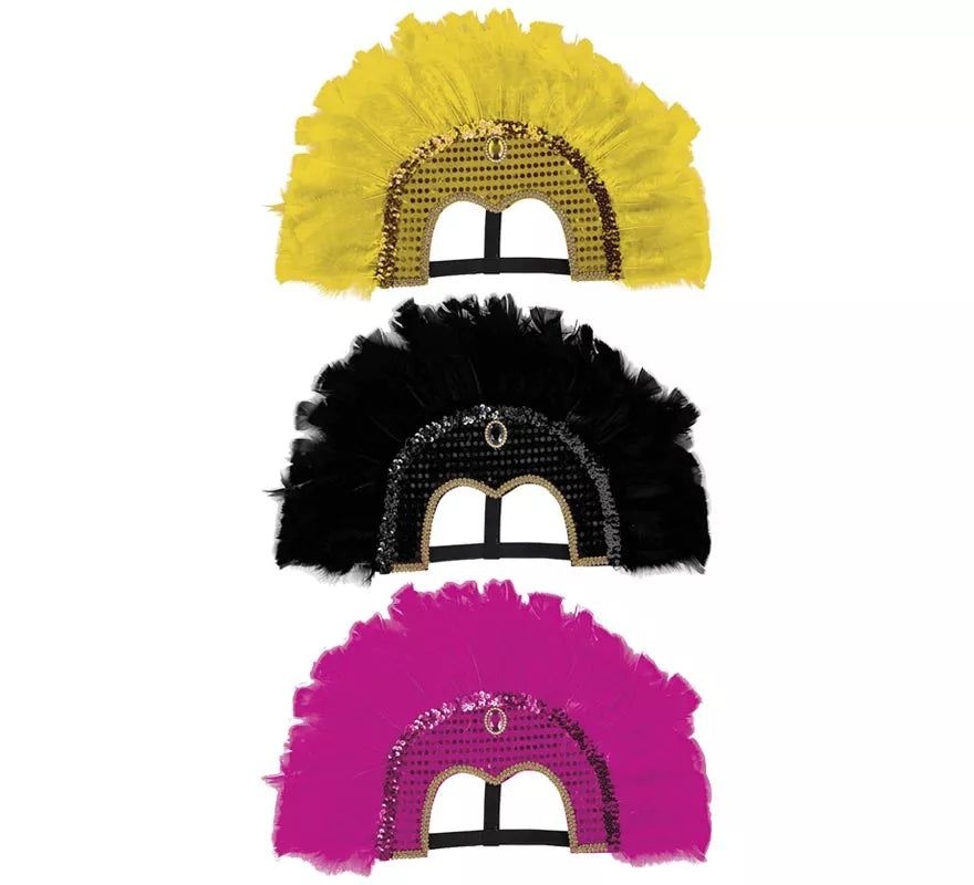 Translation missing: fr.Tocado de Plumas en varios colores