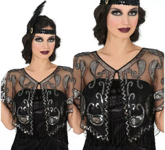 Haut Charleston à sequins transparents pour femme