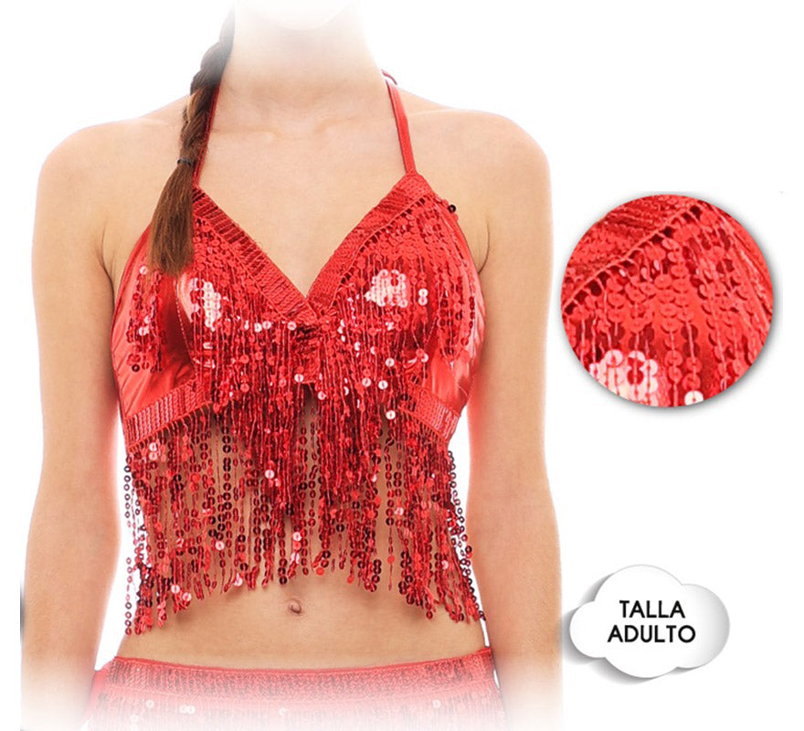Translation missing: fr.Top Lentejuelas Flecos talla única para mujer en varios colores para mujer