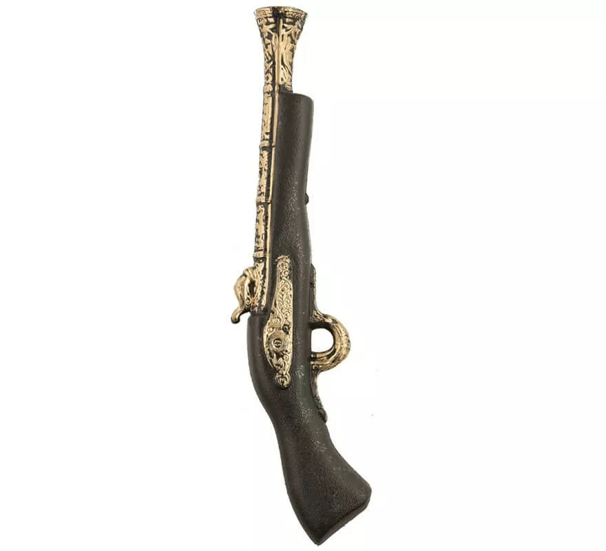 Translation missing: fr.Trabuco de Pirata Negro y Dorado de 42 cm