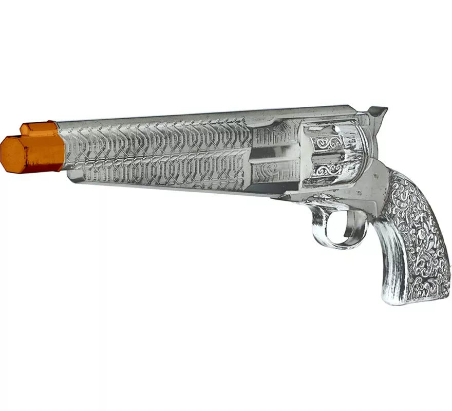 Translation missing: fr.Trabuco de Pistolero plateado de 30 cm de Plástico