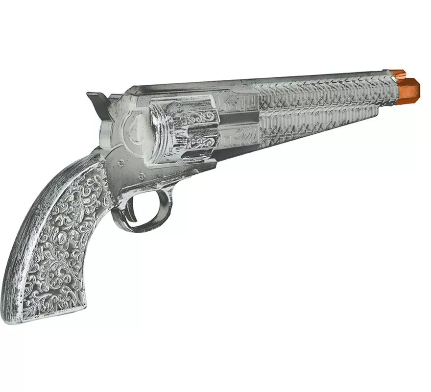Translation missing: fr.Trabuco de Pistolero plateado de 30 cm de Plástico