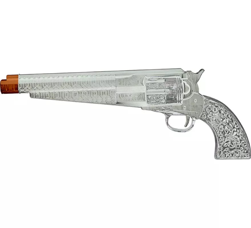 Translation missing: fr.Trabuco de Pistolero plateado de 30 cm de Plástico