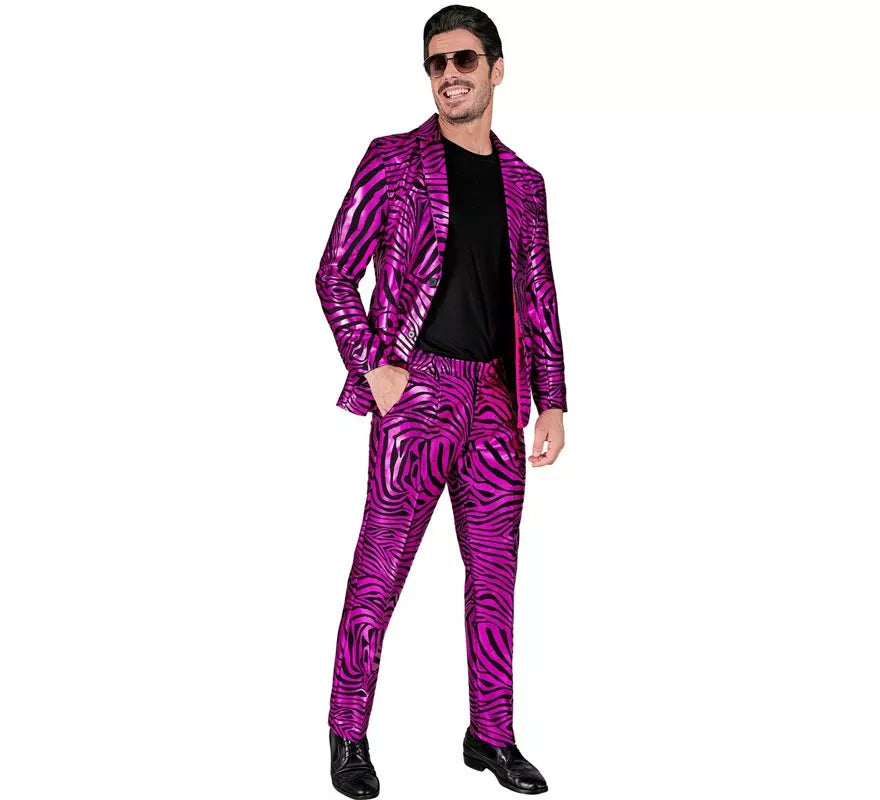 Translation missing: fr.Traje Divertido de Fiesta animal print púrpura para hombre