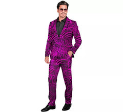 Costume de fête violet imprimé animal rigolo pour homme