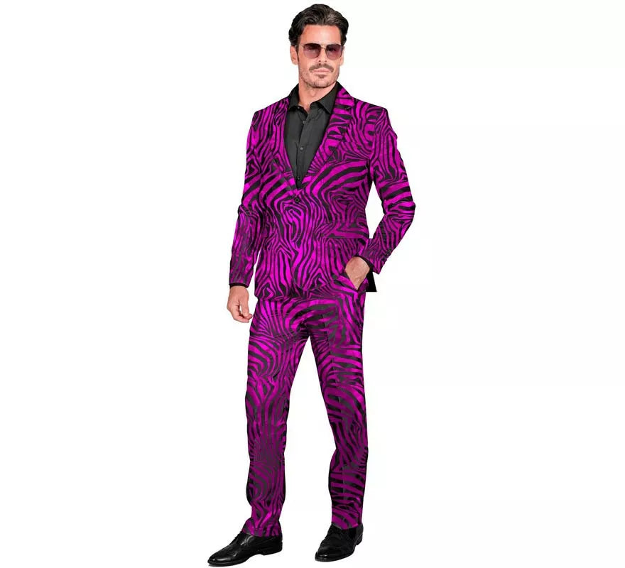 Translation missing: fr.Traje Divertido de Fiesta animal print púrpura para hombre