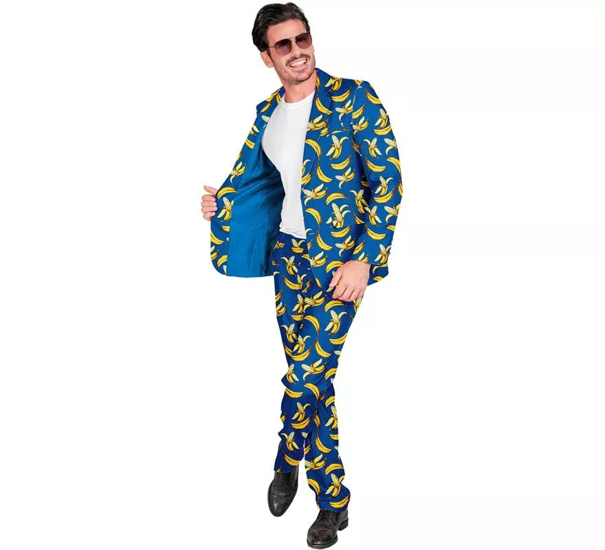 Translation missing: fr.Traje Divertido de Fiesta azul Banana para hombre