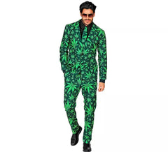 Costume drôle de marijuana verte pour hommes