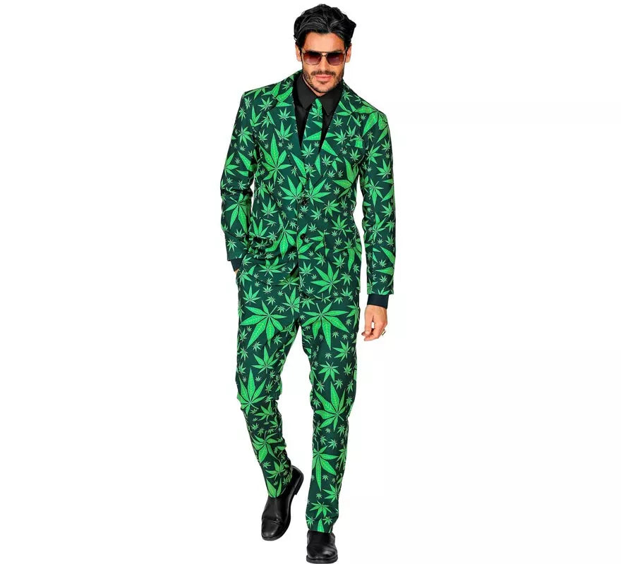 Translation missing: fr.Traje Divertido de Marihuana verde para hombre