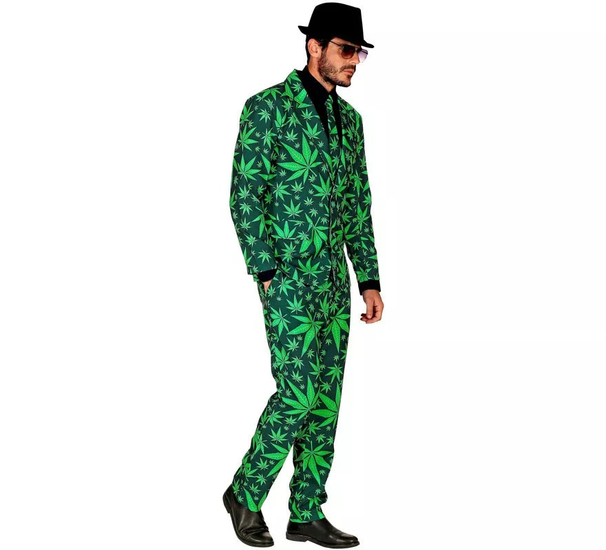 Translation missing: fr.Traje Divertido de Marihuana verde para hombre