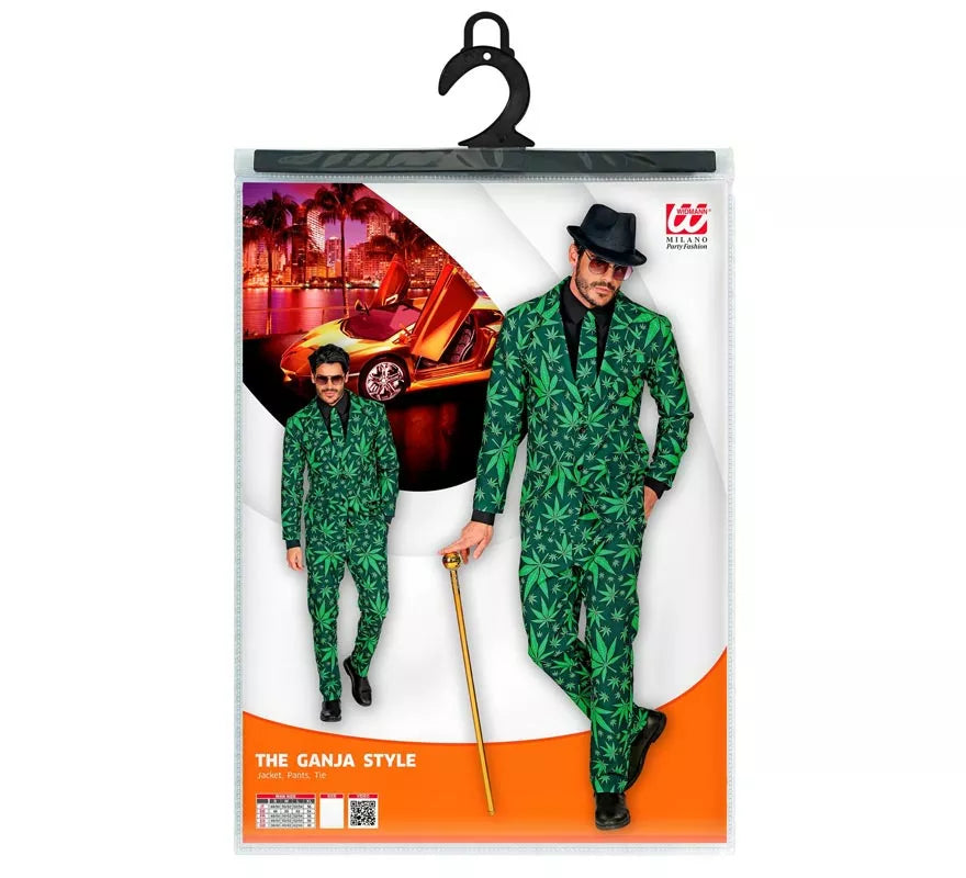 Translation missing: fr.Traje Divertido de Marihuana verde para hombre