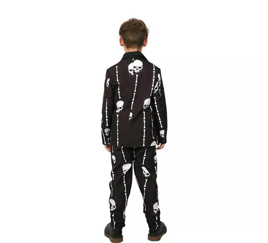 Translation missing: fr.Traje Divertido negro Calaveras y Huesos para niño