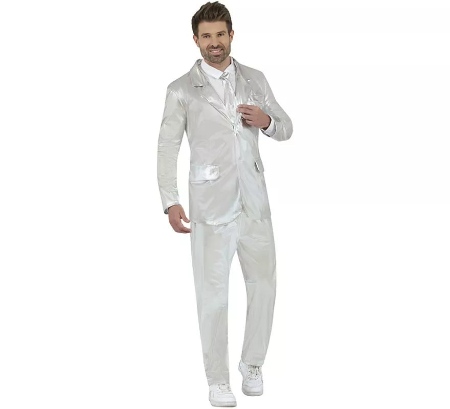 Translation missing: fr.Traje Divertido plateado para hombre