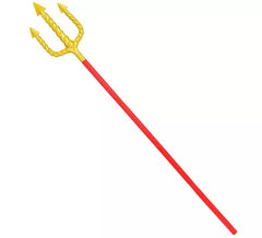 Trident d'or et rouge de 137 cm