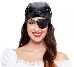 Turban Pirate Noir Imprimé Adulte