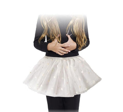 Tutu blanc à fleurs pour enfants 53 cm