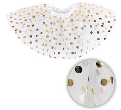 Tutu Blanc à Pois Doré 40 cm
