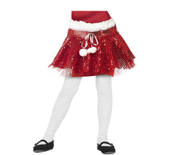 Tutu Mère Noël rouge à paillettes pour enfant