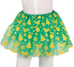 Tutu de Noël vert et doré de 30 cm pour enfants