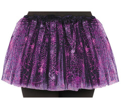 Tutu noir avec araignées lilas pour enfant 30 cm