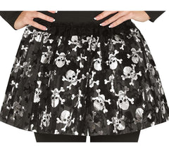 Tutu pirate noir avec têtes de mort 40 cm