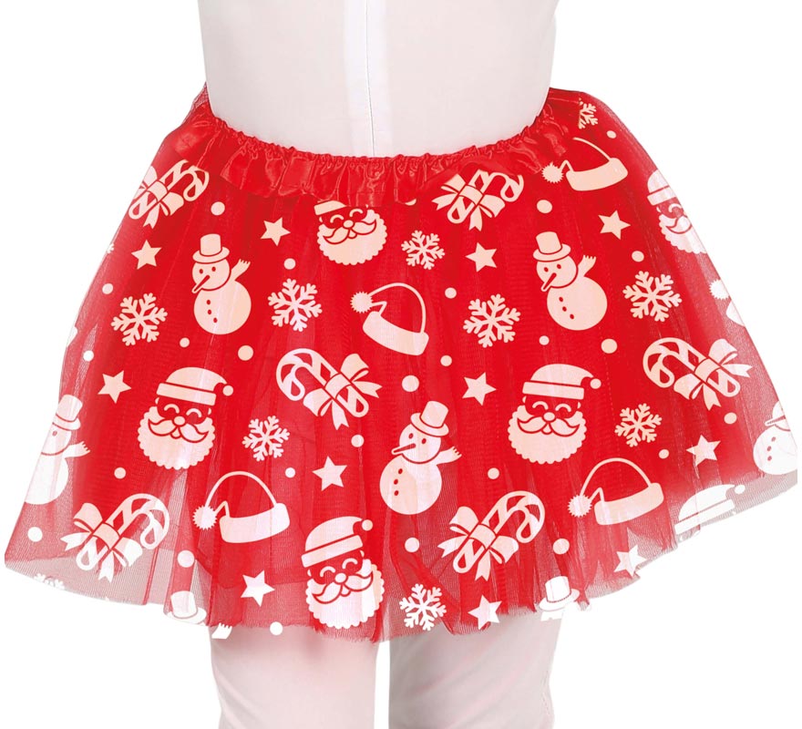 Translation missing: fr.Tutú Santa Claus rojo infantil de 30 cm