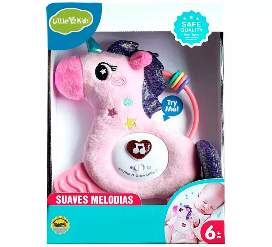 Translation missing: fr.Unicornio Musical rosa con Luz y Sonido de 24 cm