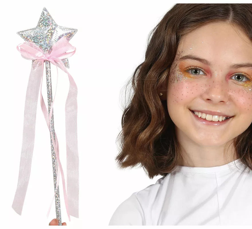Translation missing: fr.Varita con Estrella Plata de 35 cm