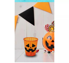 Gobelet citrouille en plastique 9x10 cm