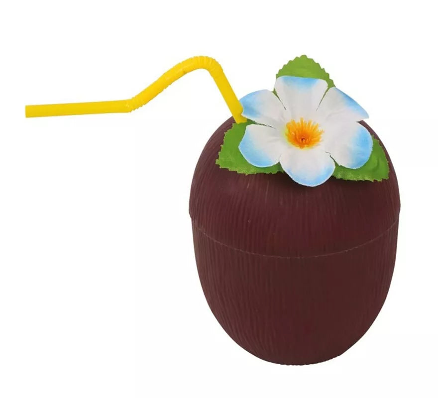 Translation missing: fr.Vaso de Coco con Pajita y Flor
