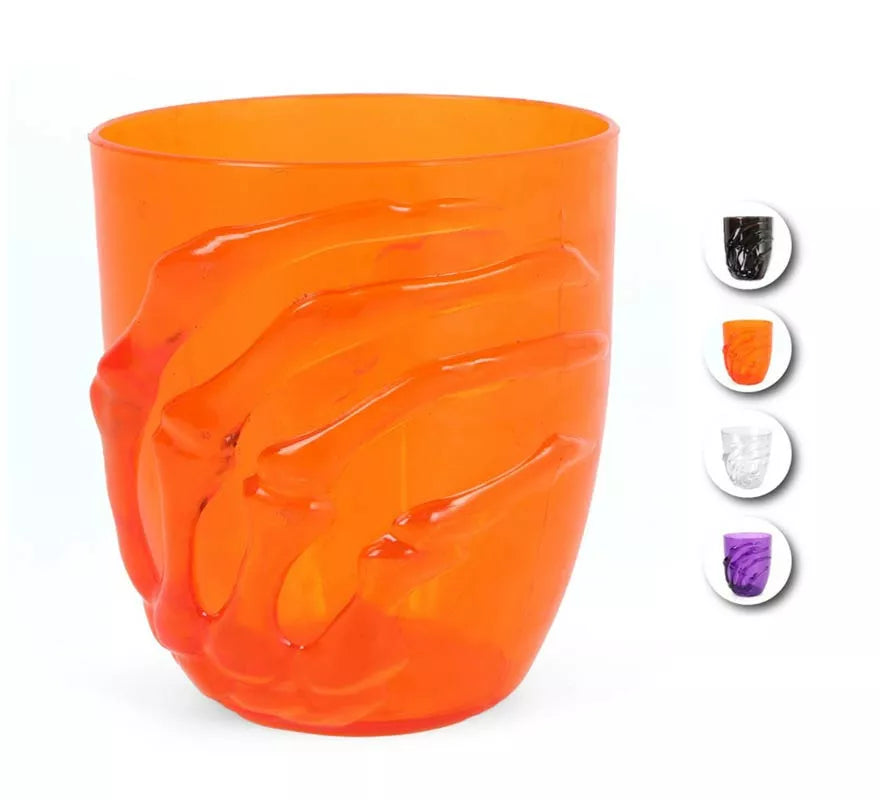 Translation missing: fr.Vaso Mano esqueleto en surtido de colores de 450 ml