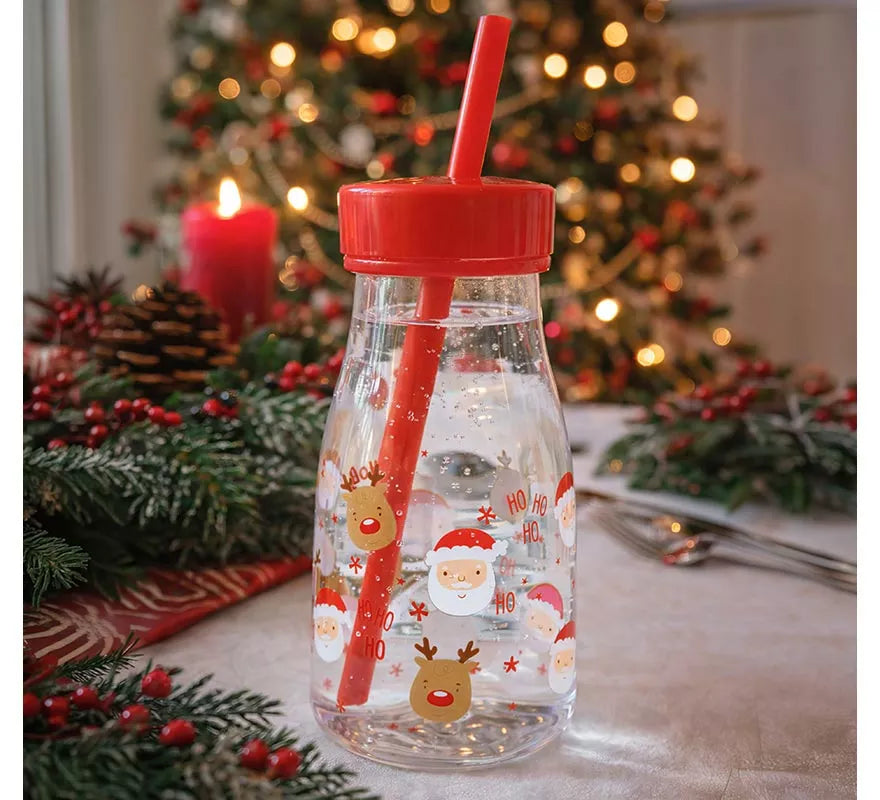 Translation missing: fr.Vaso Navideño con Pajita de PVC de 15 cm