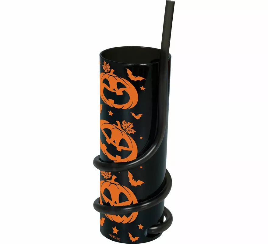 Translation missing: fr.Vaso negro con Calabazas y Pajita de 16 cm